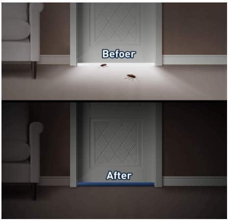 AMPEX Twin Door Draft Stopper Guard | 42 Inch Under Door Air & Dust Blocker – Brown