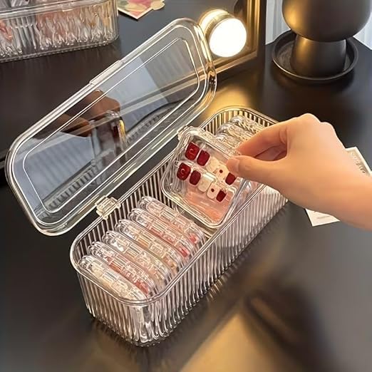 Acrylic Jewelry Organizer Box - Set of 10 | Clear Stackable Storage for Rings, Earrings & More