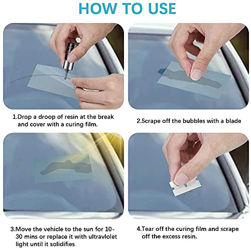 Voltarix Glass Nano Repair Kit – Quick Fix for Windshield Cracks & Chips (Pack of 2)