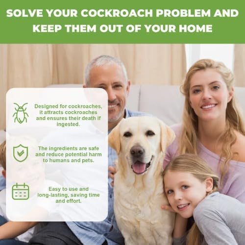 Cockroach Killer Powder Gel - Instant Kill Formula | Safe for Home, Kitchen & Kids