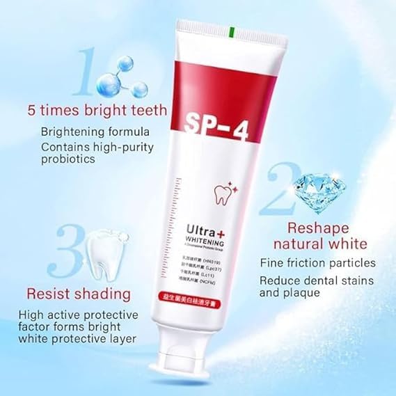 SP-4 Probiotic Toothpaste-Fresh Breath, Confident Smile (Pack of 2)