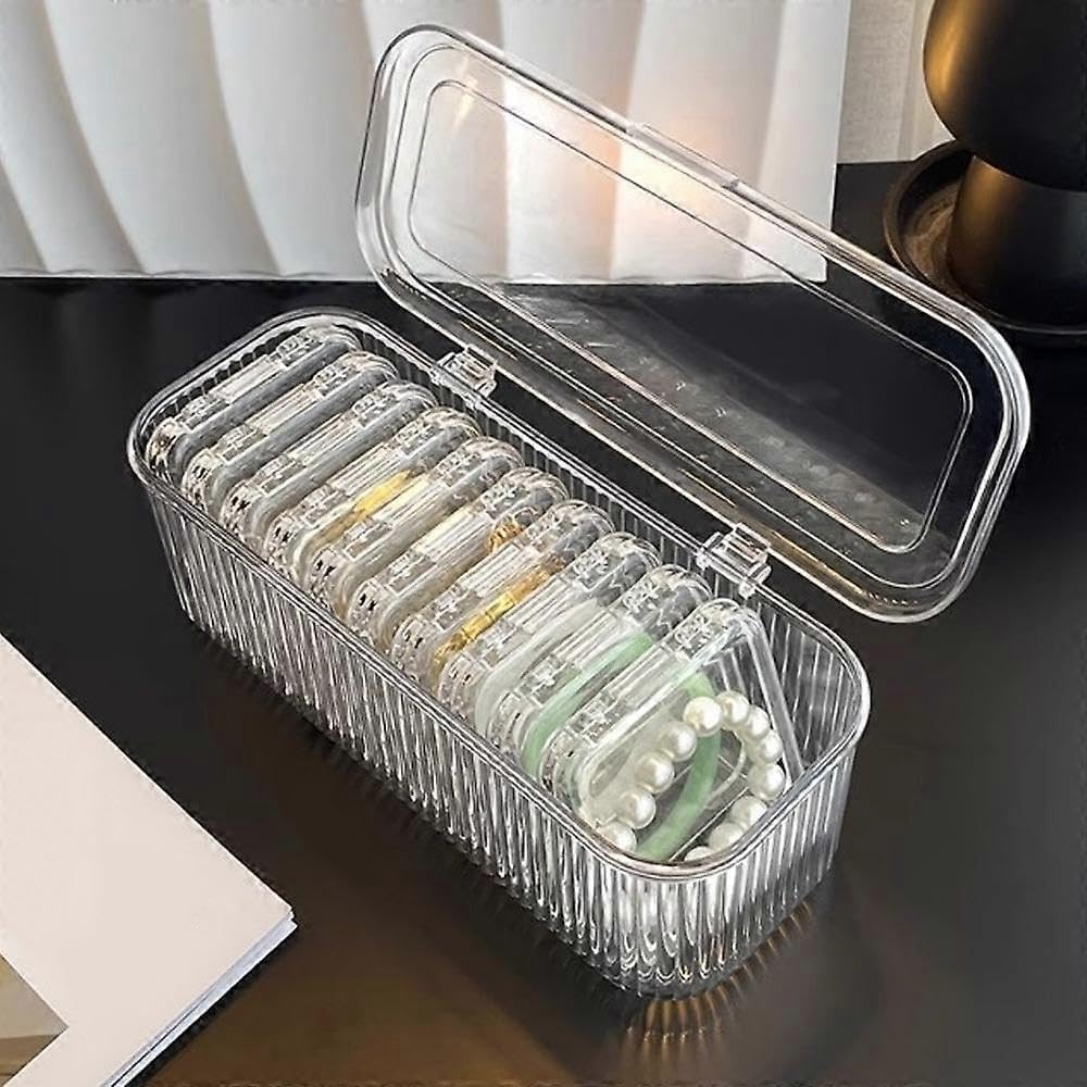 Acrylic Jewelry Organizer Box - Set of 10 | Clear Stackable Storage for Rings, Earrings & More