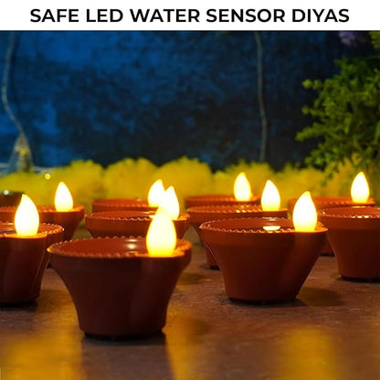 LED Light Water Sensor Diyas Plastic with, Ambient Lights, (Pack of 6/12/18/24)