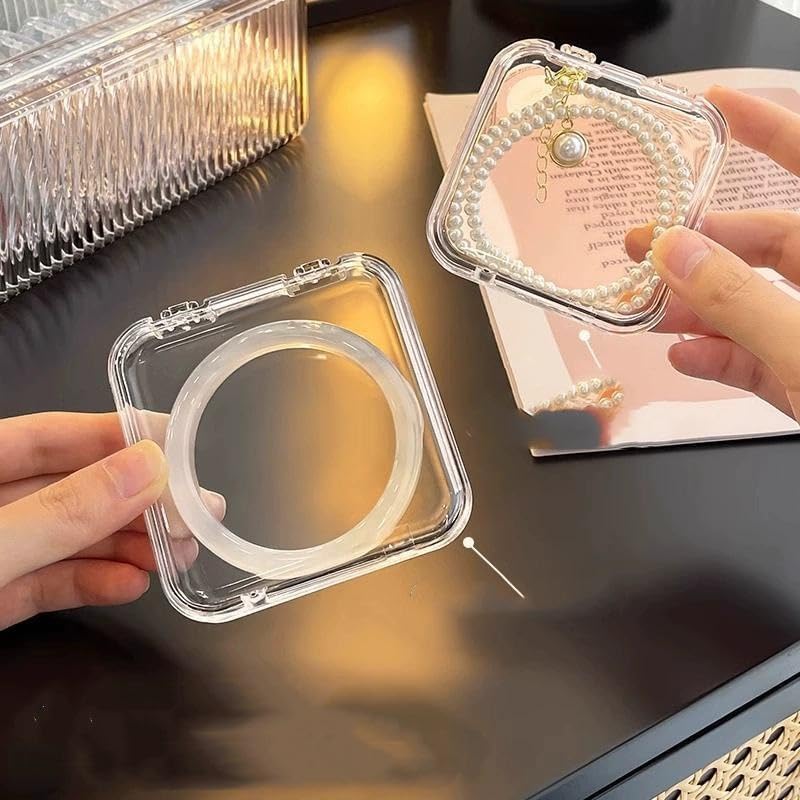 Acrylic Jewelry Organizer Box - Set of 10 | Clear Stackable Storage for Rings, Earrings & More