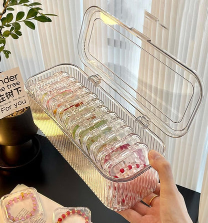 Acrylic Jewelry Organizer Box - Set of 10 | Clear Stackable Storage for Rings, Earrings & More