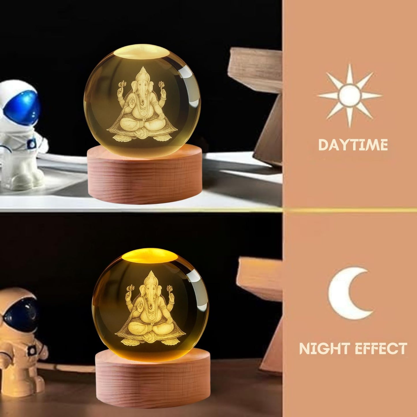 Ganesh Crystal LED Lamp