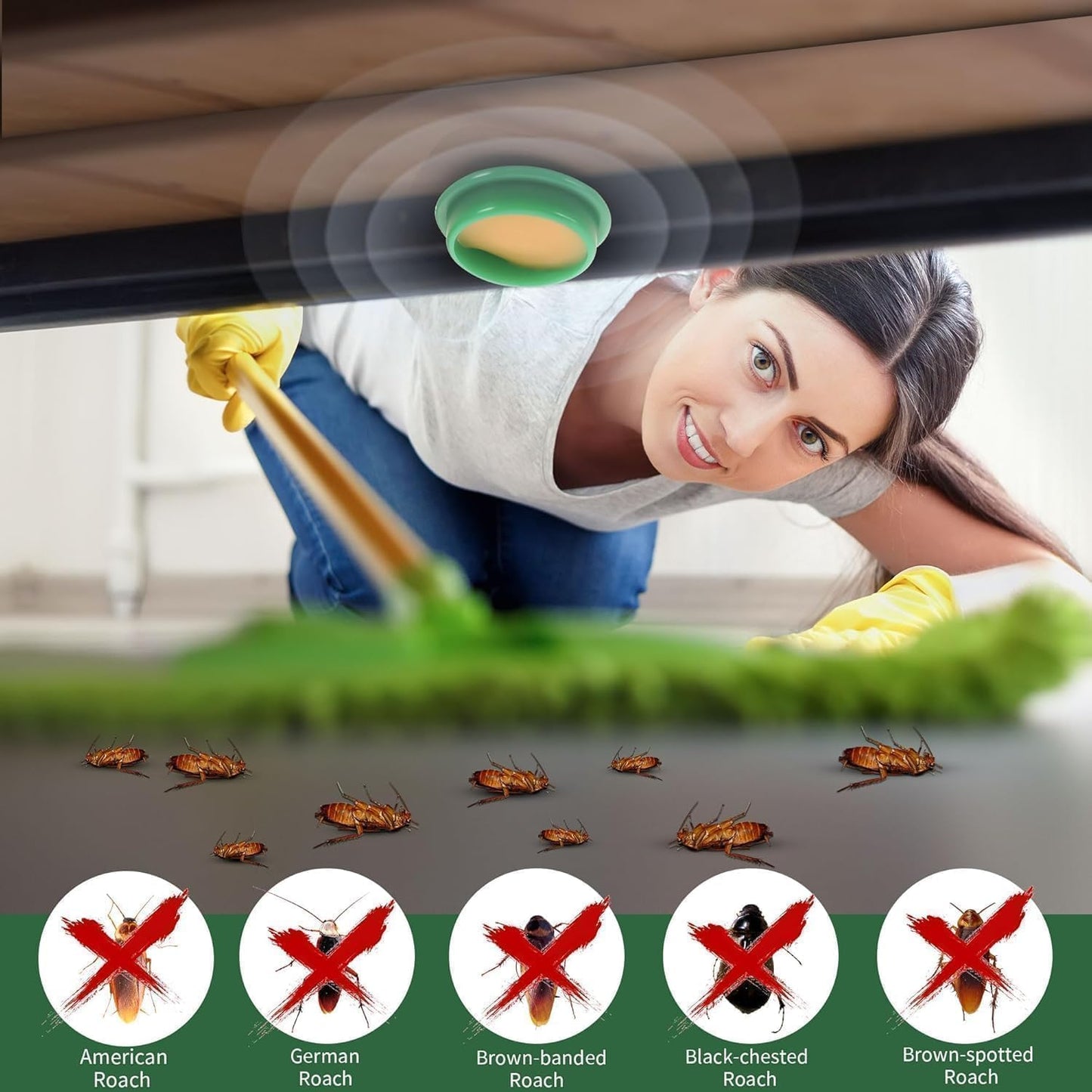 Cockroach Killer Powder Gel - Instant Kill Formula | Safe for Home, Kitchen & Kids