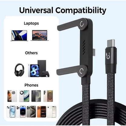 4-in-1 Fast Charging Cable 240W - Type-C, USB-A & Lightning | Charge All Devices at Once