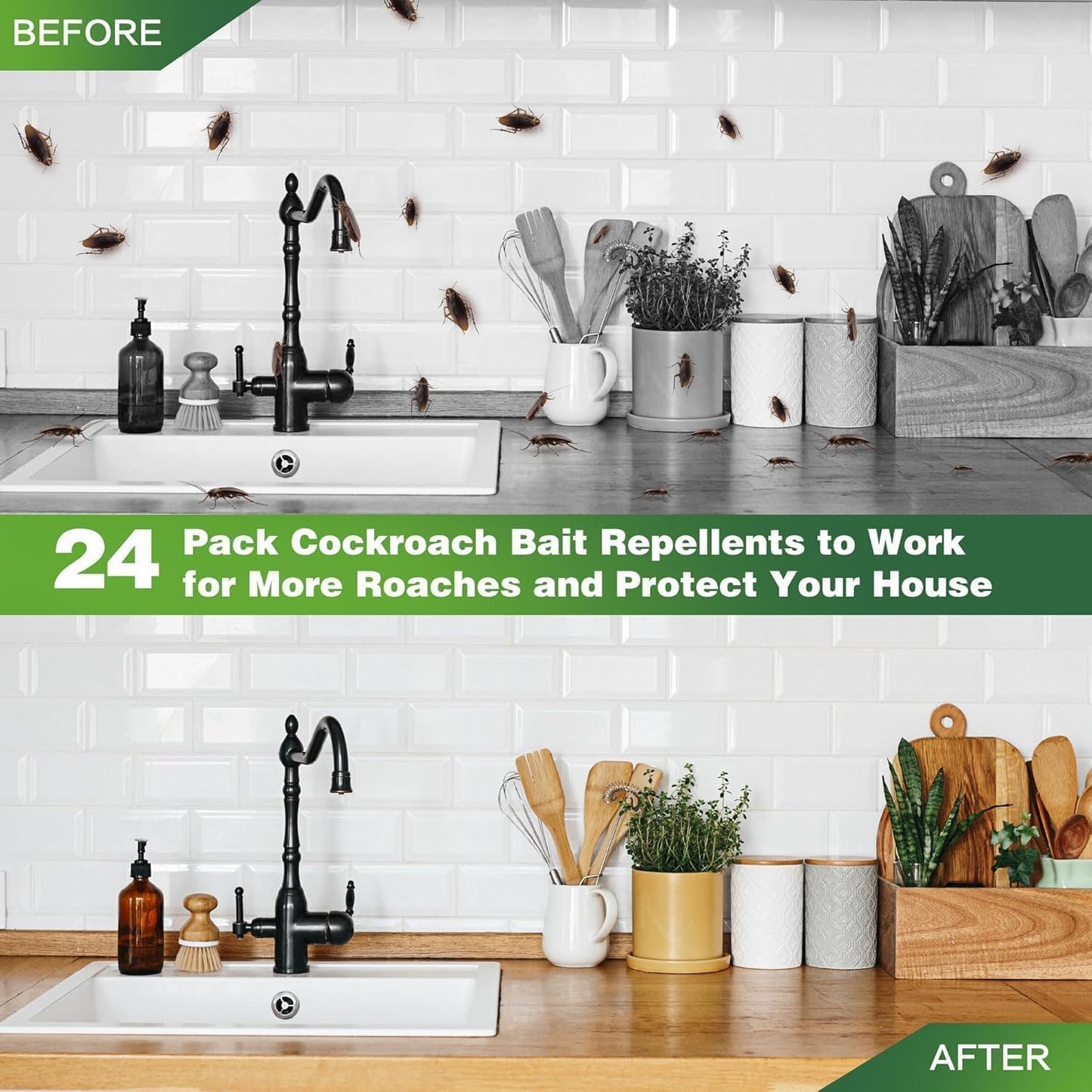 Cockroach Killer Powder Gel - Instant Kill Formula | Safe for Home, Kitchen & Kids